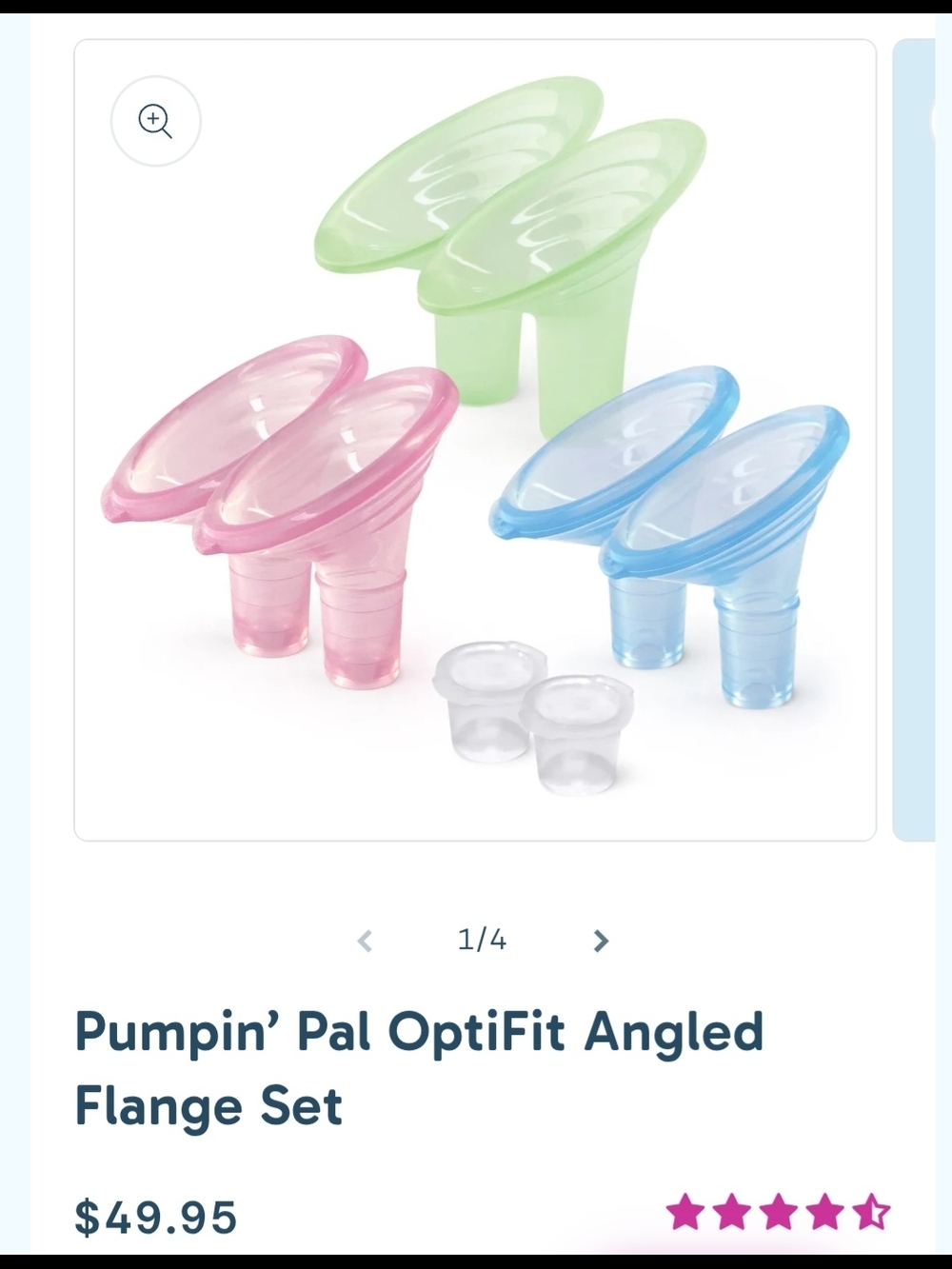 OptiFit Angled Flange Set - Pink, Blue, Green